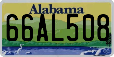 AL license plate 66AL508