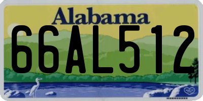 AL license plate 66AL512