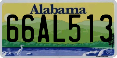 AL license plate 66AL513