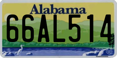 AL license plate 66AL514