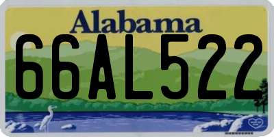 AL license plate 66AL522