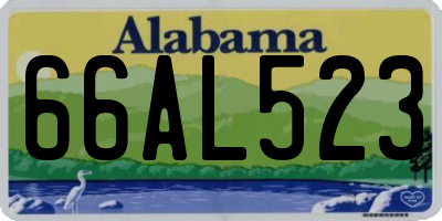 AL license plate 66AL523