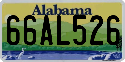 AL license plate 66AL526