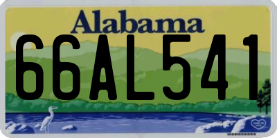 AL license plate 66AL541