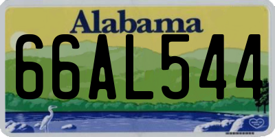 AL license plate 66AL544
