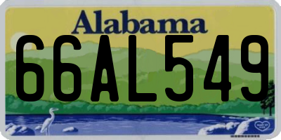 AL license plate 66AL549
