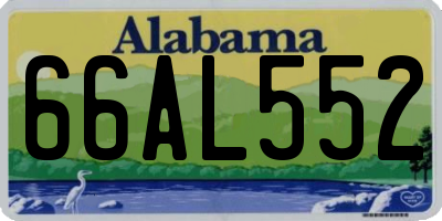 AL license plate 66AL552