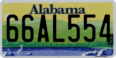 AL license plate 66AL554