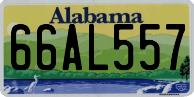 AL license plate 66AL557