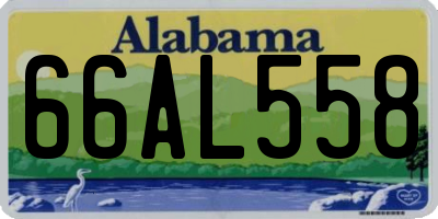 AL license plate 66AL558