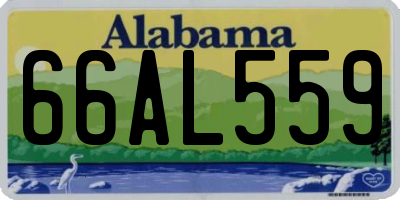 AL license plate 66AL559