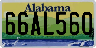 AL license plate 66AL560