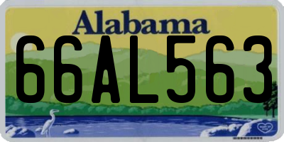 AL license plate 66AL563