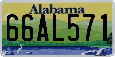 AL license plate 66AL571