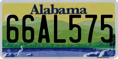 AL license plate 66AL575