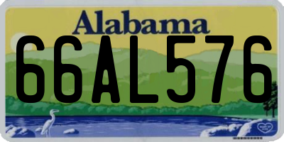 AL license plate 66AL576
