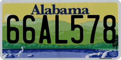 AL license plate 66AL578