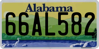 AL license plate 66AL582