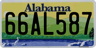 AL license plate 66AL587