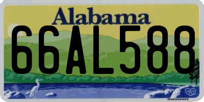 AL license plate 66AL588