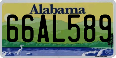 AL license plate 66AL589