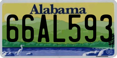 AL license plate 66AL593