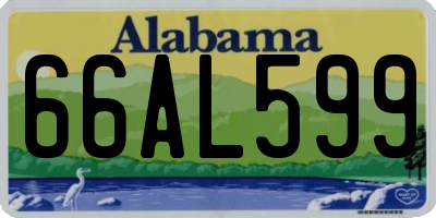AL license plate 66AL599