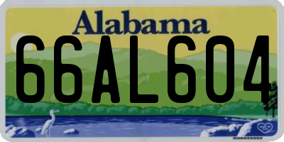 AL license plate 66AL604