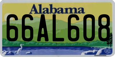 AL license plate 66AL608