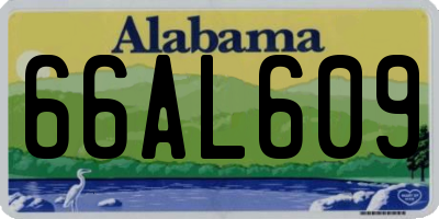 AL license plate 66AL609