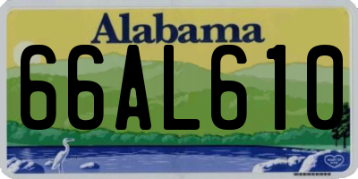 AL license plate 66AL610