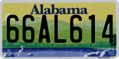 AL license plate 66AL614