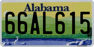 AL license plate 66AL615