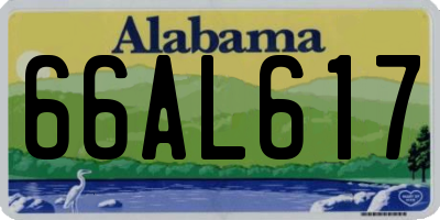 AL license plate 66AL617