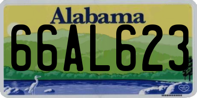 AL license plate 66AL623