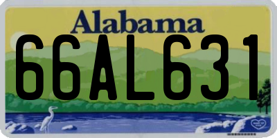 AL license plate 66AL631
