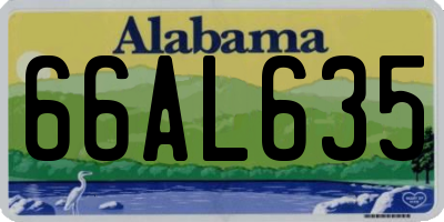 AL license plate 66AL635