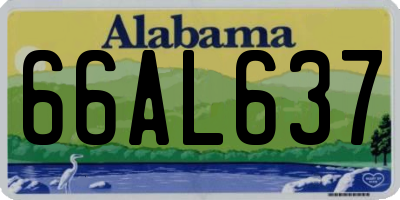 AL license plate 66AL637