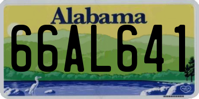 AL license plate 66AL641