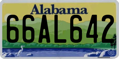AL license plate 66AL642