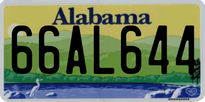 AL license plate 66AL644