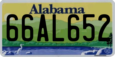 AL license plate 66AL652