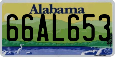 AL license plate 66AL653