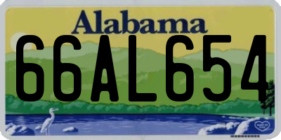 AL license plate 66AL654
