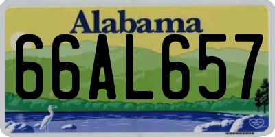 AL license plate 66AL657