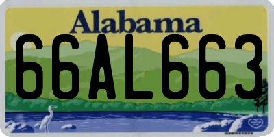 AL license plate 66AL663