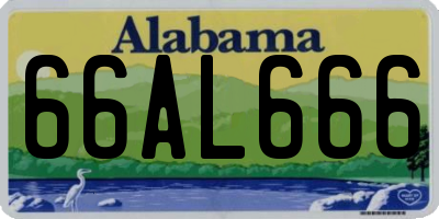 AL license plate 66AL666