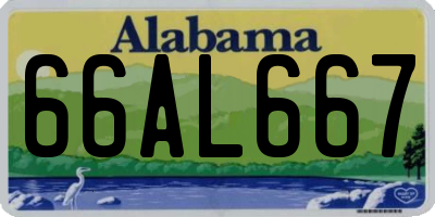 AL license plate 66AL667