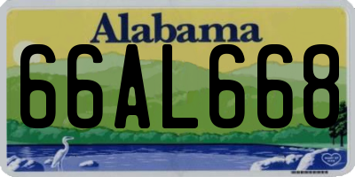 AL license plate 66AL668