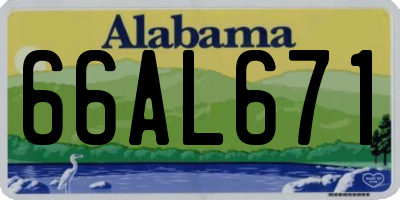 AL license plate 66AL671
